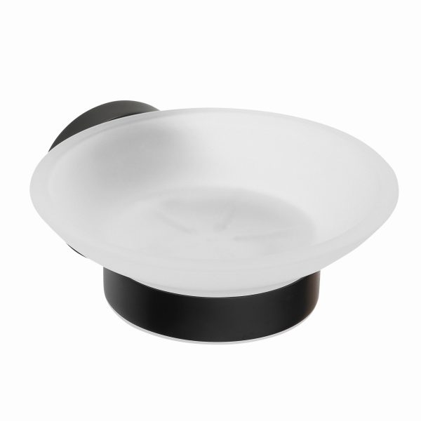Tvålkopp med Hållare Duschbyggarna BLACK