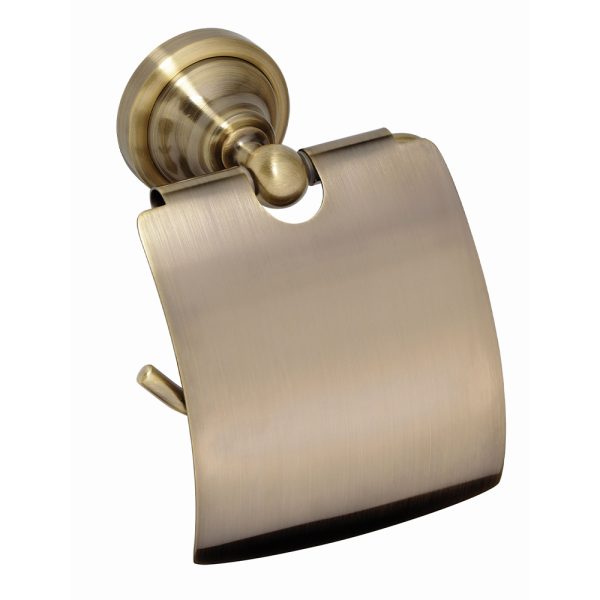 Toalettpappershållare Duschbyggarna CLASSIC BRONS med Lock