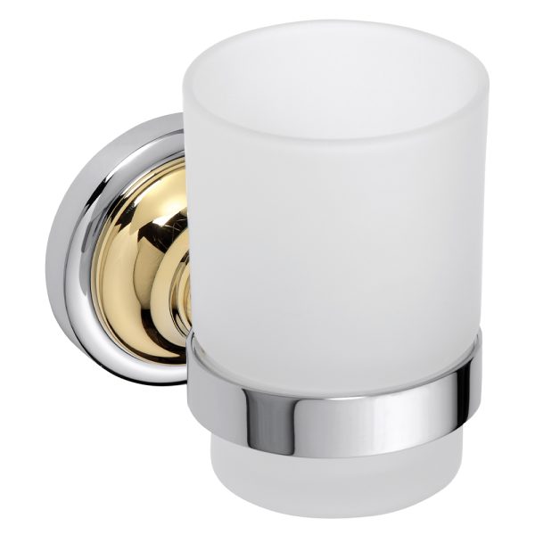 Tandborsthållare Duschbyggarna CLASSIC KROM/GULD Enkel