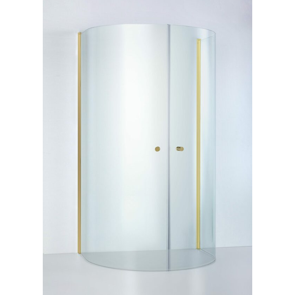 U-Duschhörn Round de Luxe Klarglas Duschbyggarna