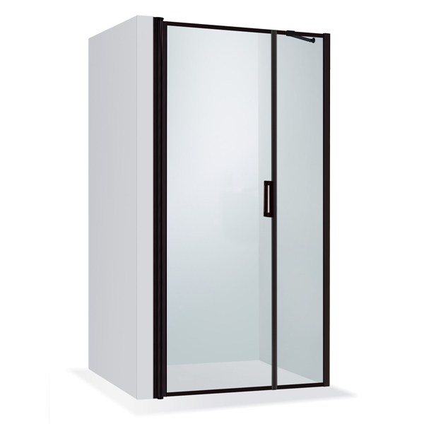 Duschdörr Swing Linje Frame, svart Duschbyggarna