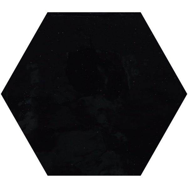 Shiny Black Kakel Hex 19,8x22,8
