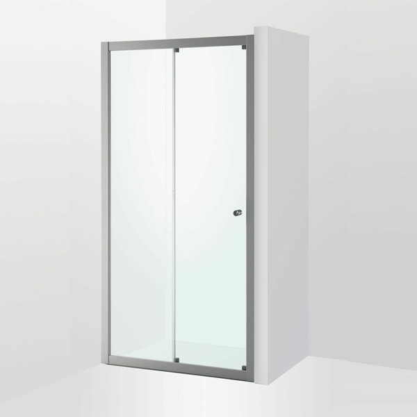 Skjutdörr med ett fast parti för nisch 530 /Duschbyggarna