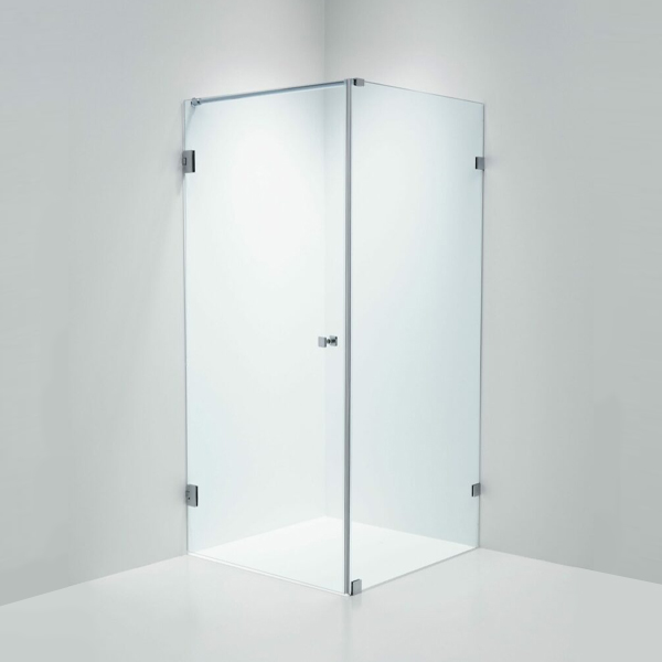 Duschhörna med dörr fast vägg.Swing Design / Duschbyggarna